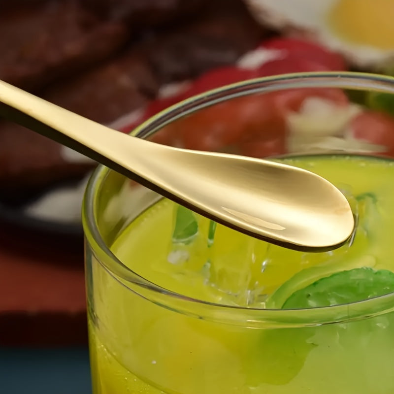 Long-Handled Stainless Steel Cocktail Stirring Spoon 22cm for Drinks and Coffee