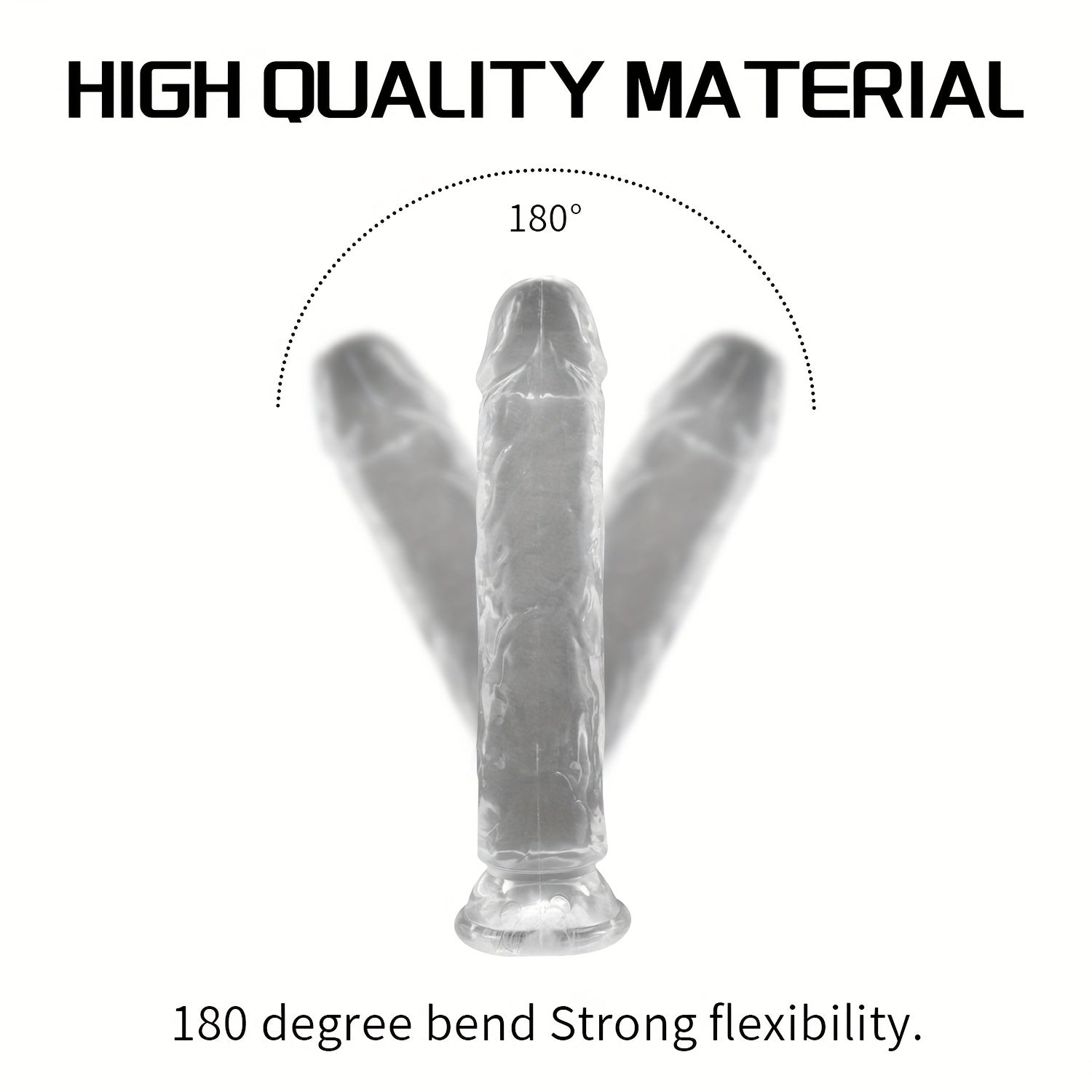 Unisex Silicone Hands-Free Dildo With Suction Cup Anal Plug Massager