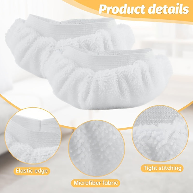 Set of 4 Reusable Microfiber Steam Mop Pads for Handheld Steam Cleaners