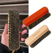 Horse Hair Shoe Brush for Cleaning and Polishing Suede Boots and Shoes