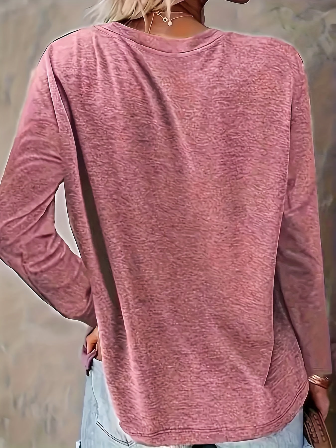 Plus Size Women's Casual Long Sleeve Round Neck T-Shirt Soft Stretchy Fabric