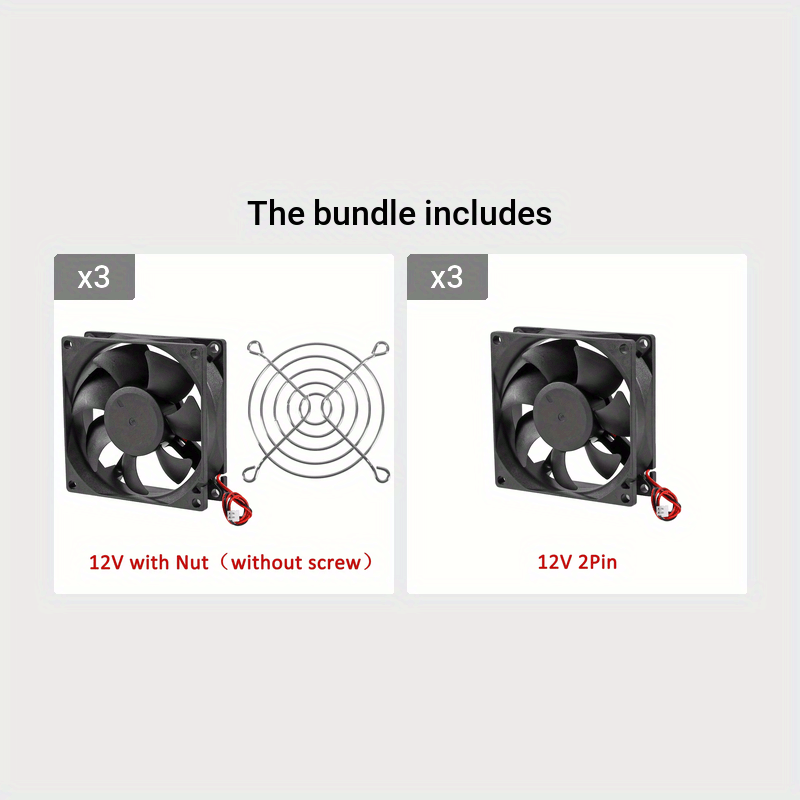 Quiet Brushless Cooling Fan 80x80x25mm USB 2800 RPM Black Copper Heat Sink