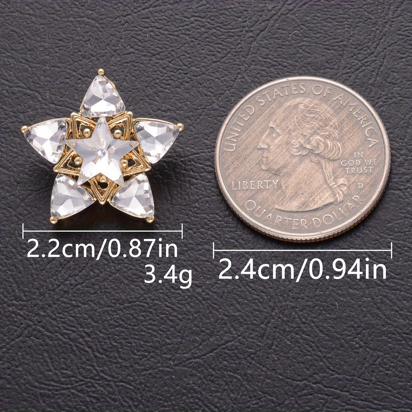 High-End Button Shirt Sweater Suit Coat Windbreaker with 3D Diamond Decor and DIY Accessories Set 6 or 10 Pieces