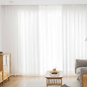 Sheer Curtain with Striped Design Polyester Rod Pocket for Living Room Balcony