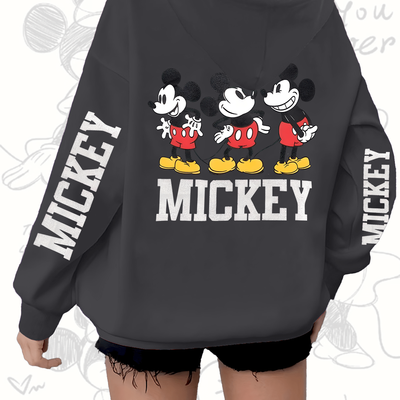 Girls Graphic Hoodie Red Casual Zipper Sweatshirt with Ruffled Hem