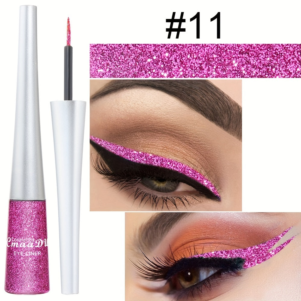 Women Glitter Liquid Eyeliner Stick 16 Colors Waterproof Long Wear