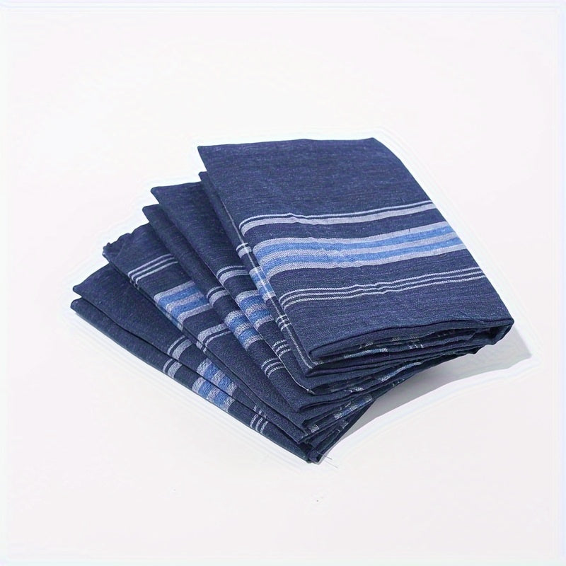 Set of 12 Men's Vintage Plaid Cotton Handkerchiefs Classic Style Hankies