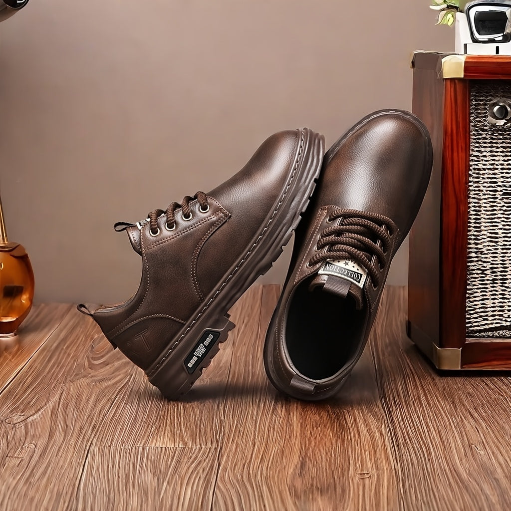 Men's Formal Shoes Solid Color Leather Business Dress Shoes for Men