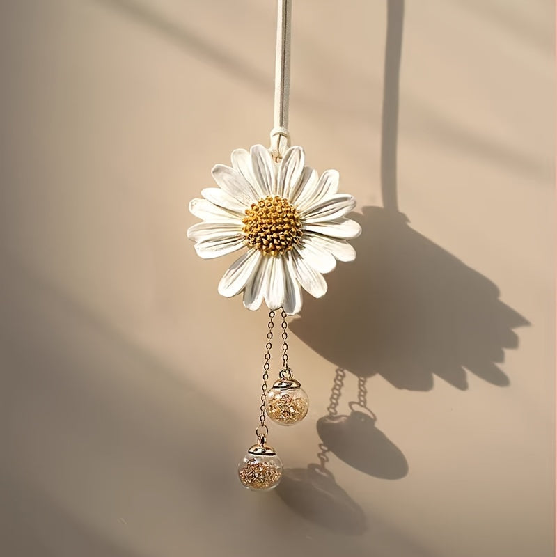 Girls Daisy Car Mirror Charm Cute Rearview Accessory