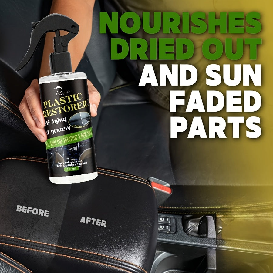 Restaurador y limpiador de interiores de coche de plástico para asientos y tableros