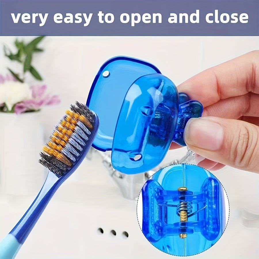 Toothbrush Storage Clip Travel Case Protective Cap Multiple Colors