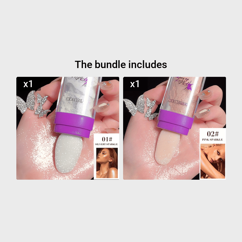 Germany 3 Color Fairy Glow Highlighter Stick for Face Body Brightening and Makeup