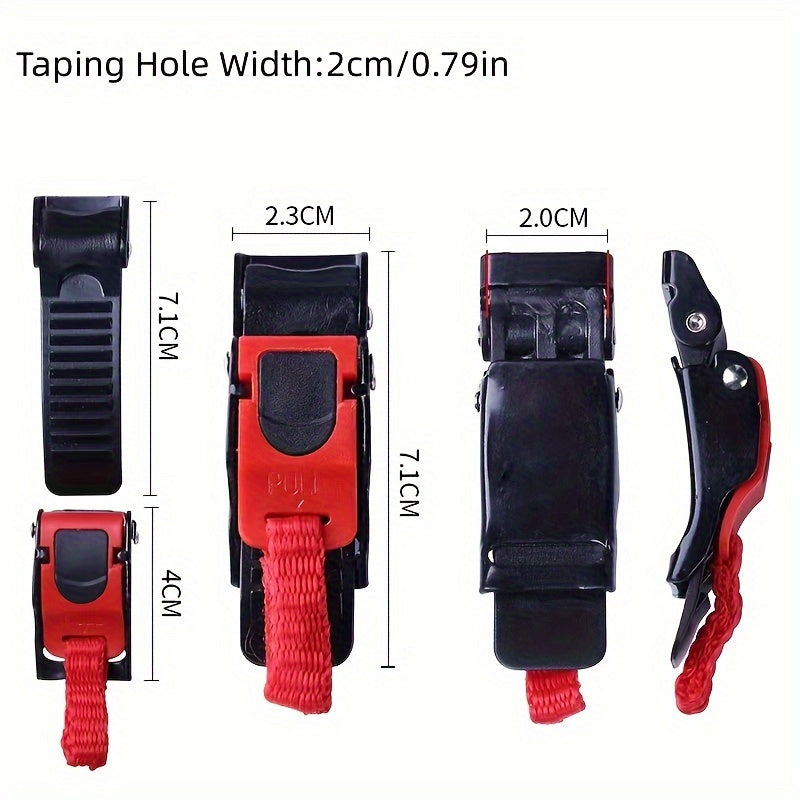 Motorcycle Helmet Quick Release Buckle Red Black Easy to Use Replacement