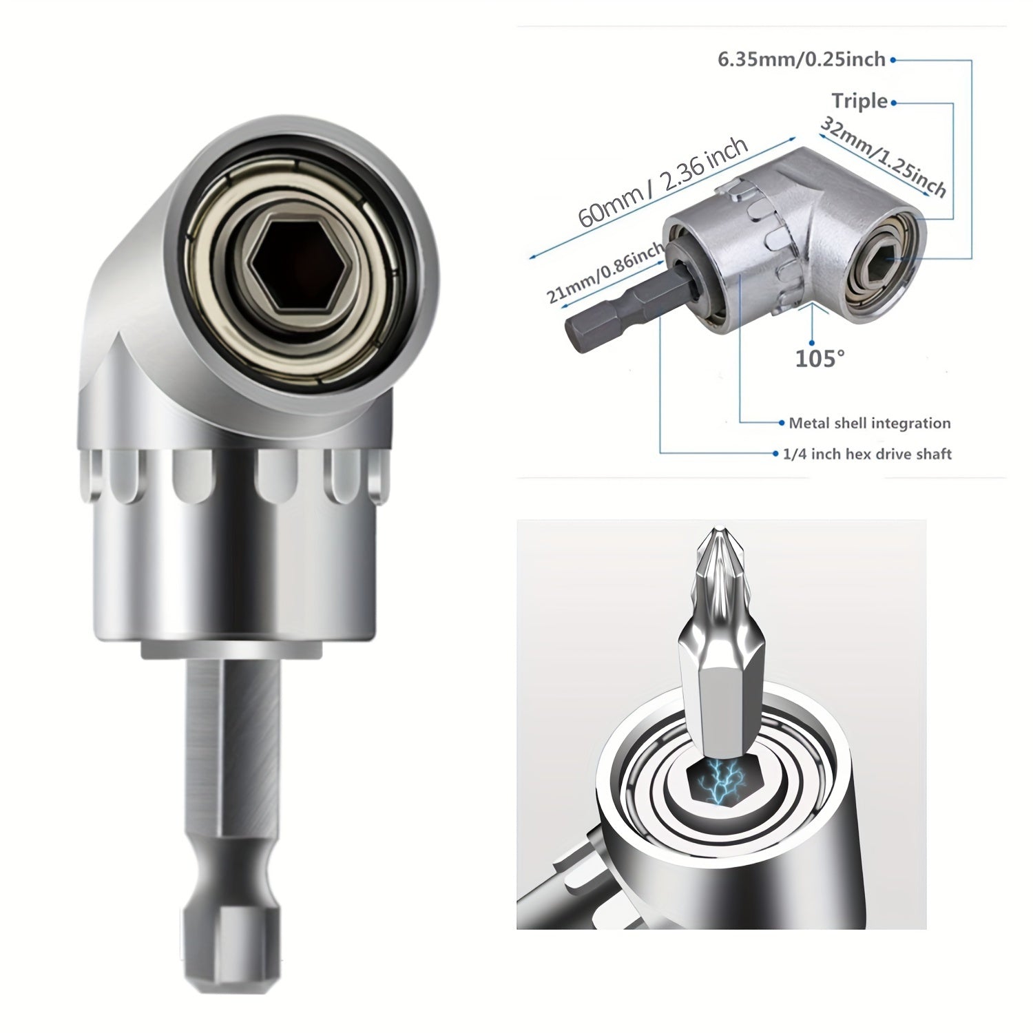 Universal Metal Screwdriver Bit Bender Cornerer for Precision and Flexibility
