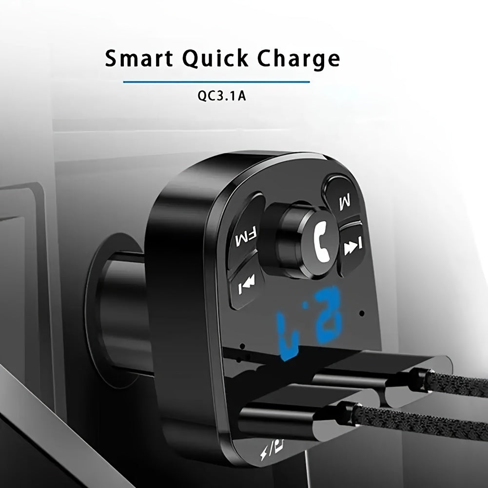 Multi-Function Car Charger Dual USB Wireless Fast Charging Receiver