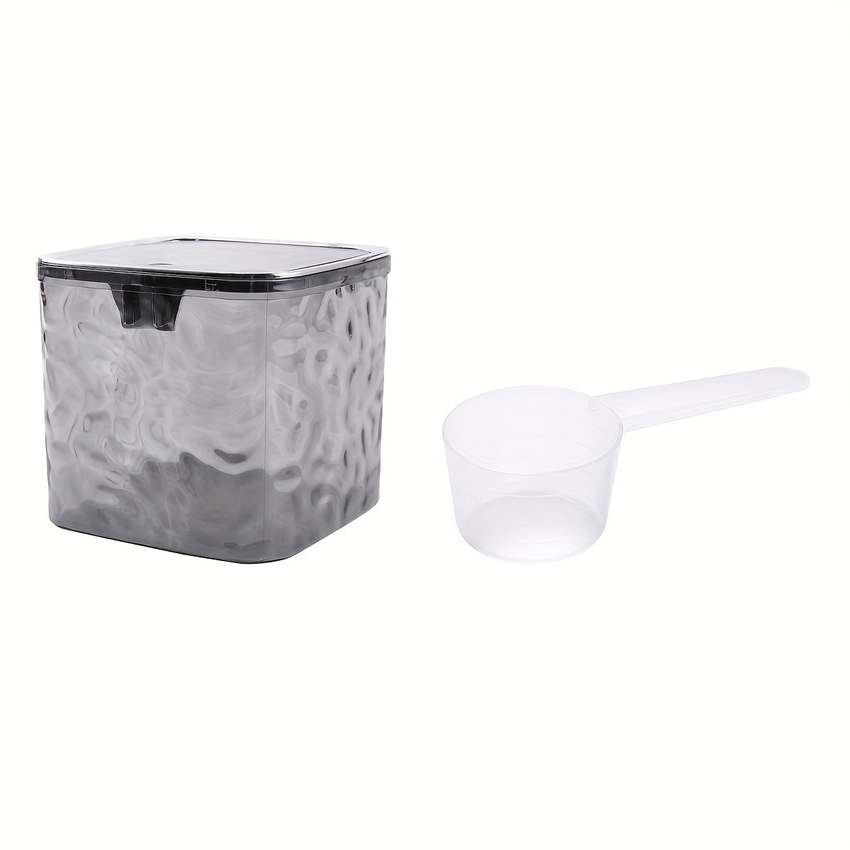 Laundry Detergent Dispenser with Scoop, Compact Powder and Bead Storage, Laundry Organization