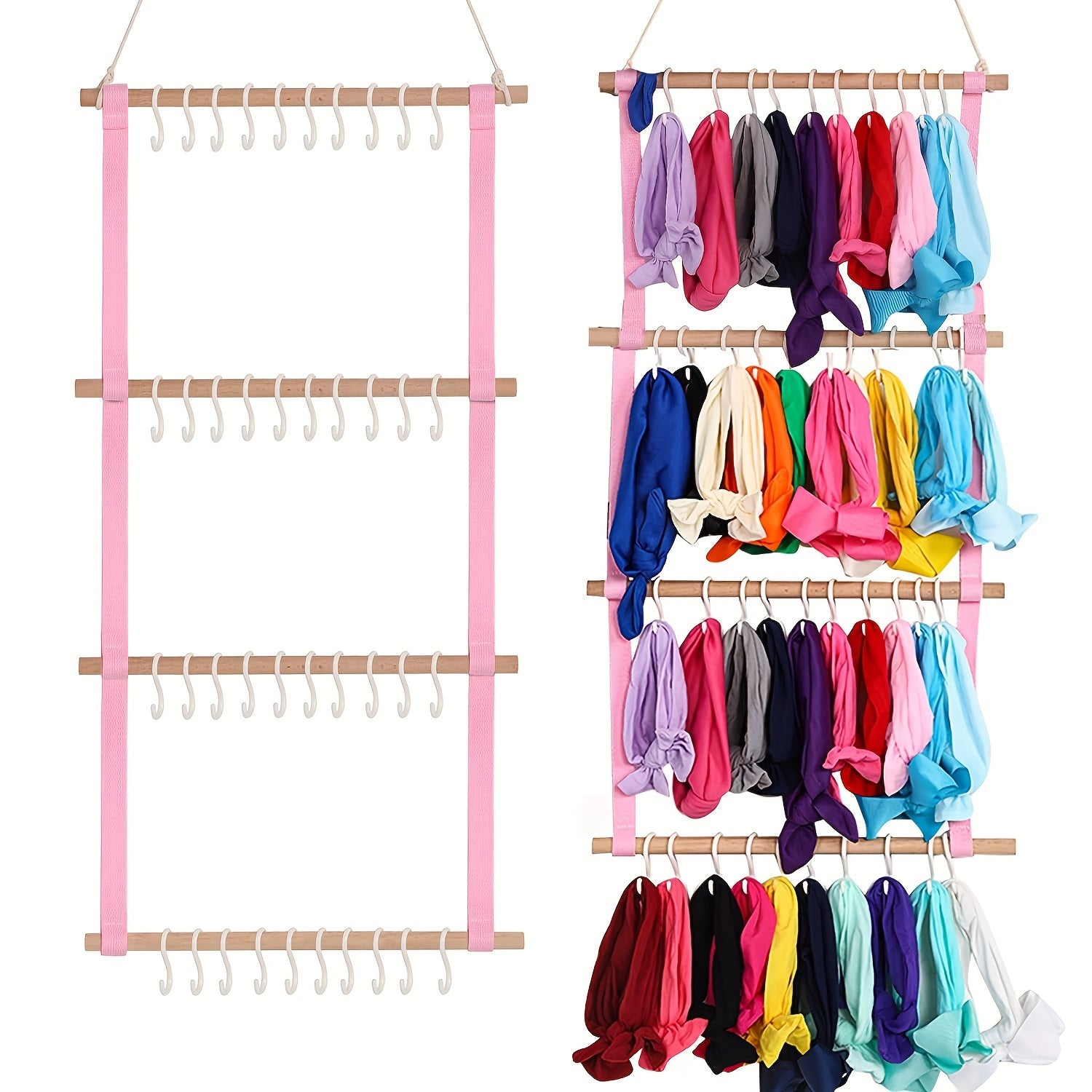 Organizador de pared para diademas, estante decorativo para colgar en la pared, almacenamiento para el hogar o regalo