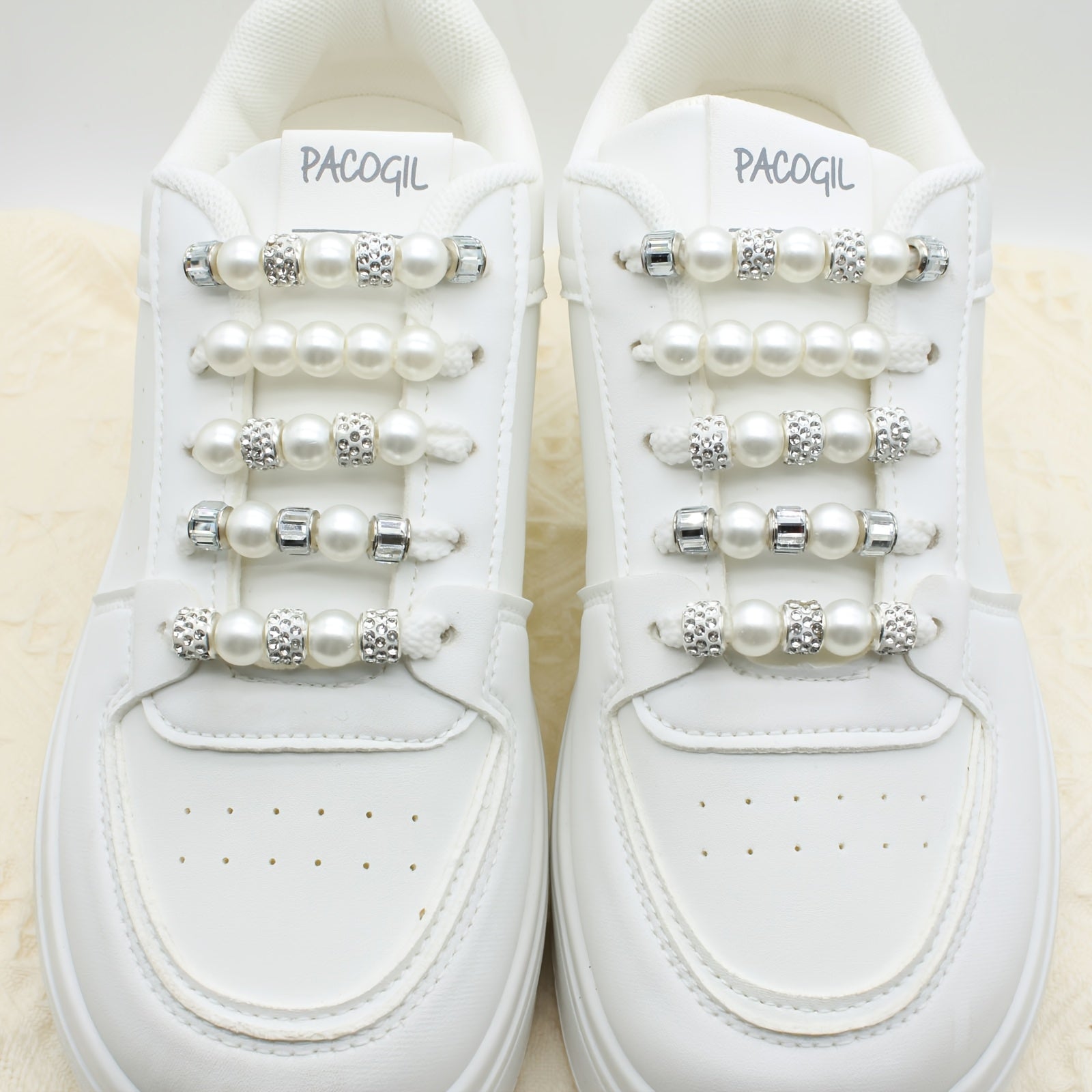 Women's Shoe Lace Beads Decoratively Rhinestone Buckles, 30 Pack