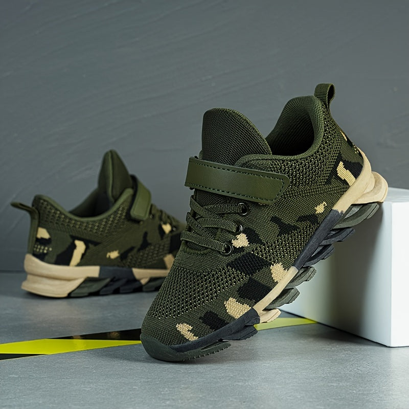 Мужские кроссовки для бега с камуфляжным дышащим сетчатым верхом, нескользящие, легкие, всесезонные