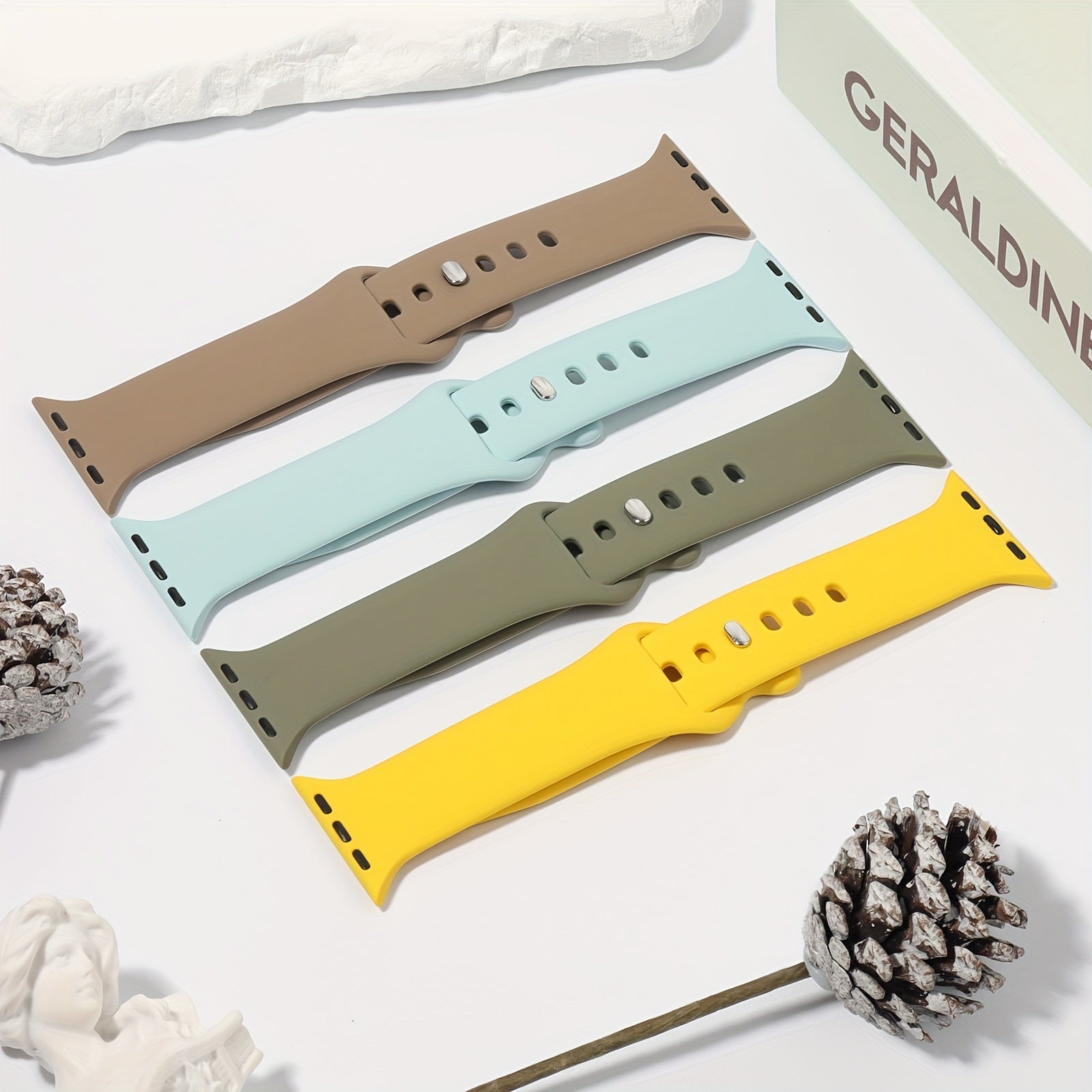 Waterproof Silicone Sport Watch Band for iWatch 38mm-46mm Compatible with Series SE/10/9/8/7/6/5/4/3/2/1