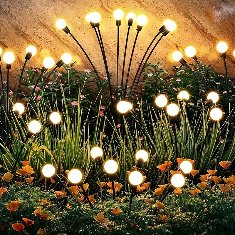 12LED Solar Firefly Garden Light Outdoor Landscape Lawn Decoration IP65
