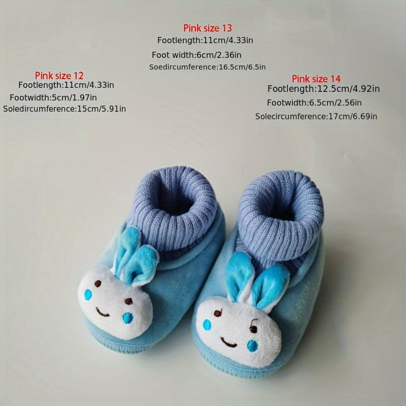 Children's Winter Shoes for Toddlers with Velvet Lining and Cartoon Pattern