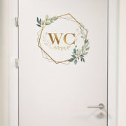 Self-Adhesive Toilet Decal Floral Geometric Design for Ceramic Surfaces