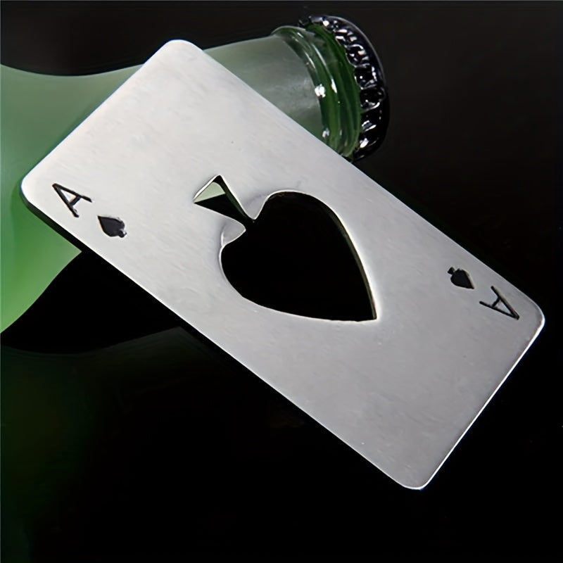Stainless Steel Credit Card Size Bottle Opener Poker Chip Style for Bars and Restaurants