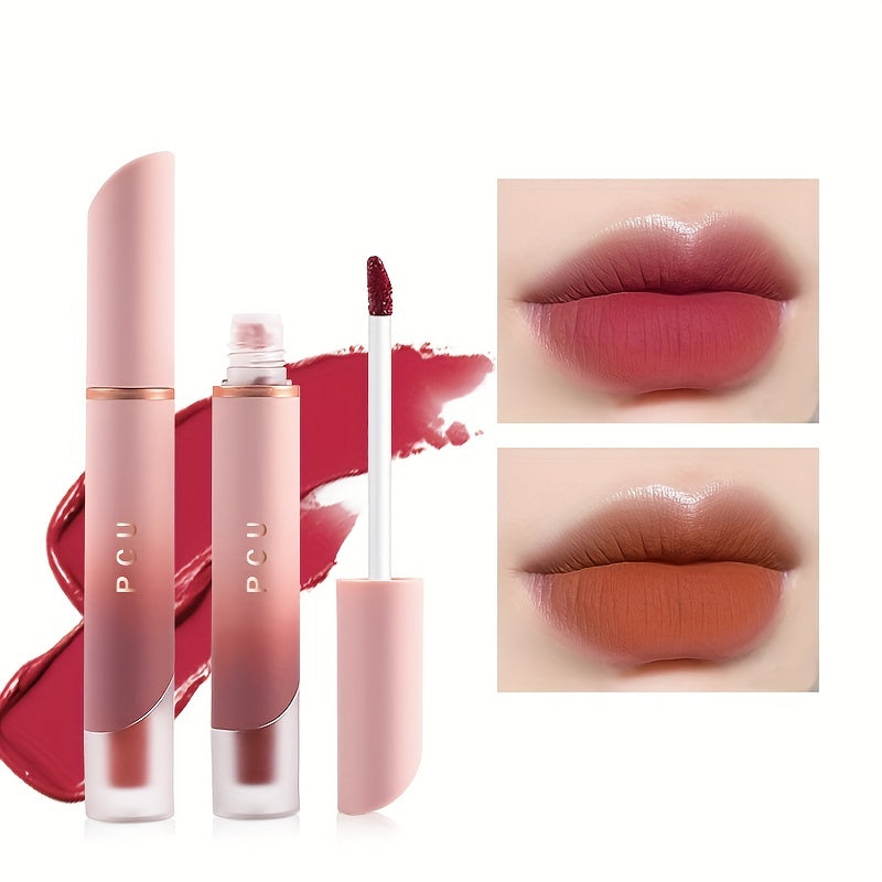 Bálsamo labial mate para mujer, de larga duración, a prueba de agua, tonos nude y rojos