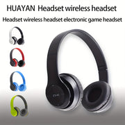 Over-Ear Wireless Headphones Black with Colorful Accents Padded Ear Cups Gaming Console Compatible
