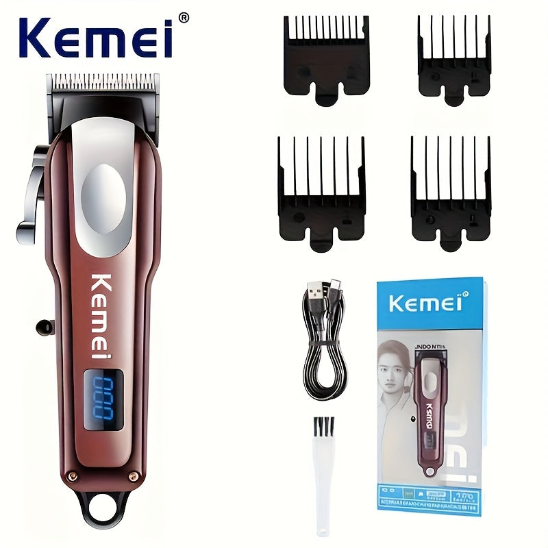 Cordless Hair Clipper for Men Rechargeable Lithium Battery LCD Display Barber Trimmer