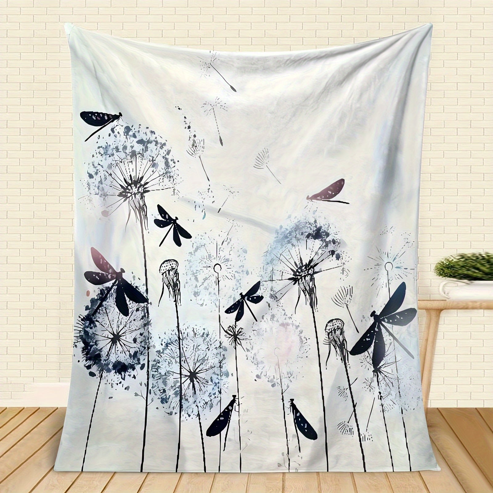 Современное фланелевое флисовое одеяло с цифровой печатью, устойчивое к пятнам, для всех сезонов