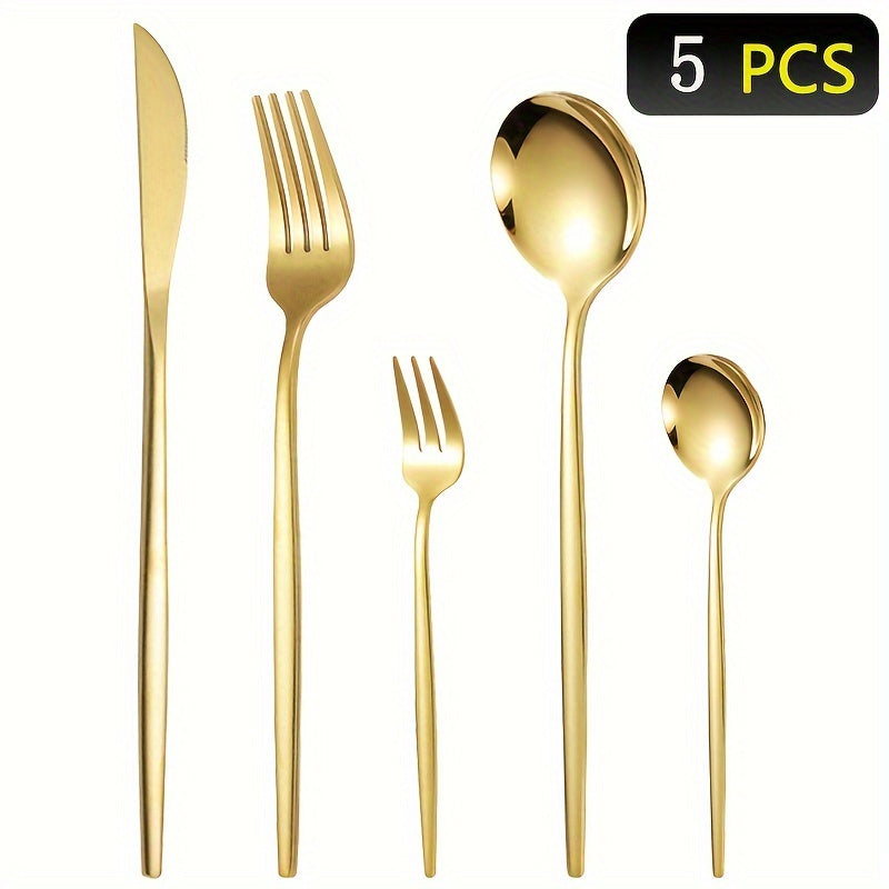 30-частный набор столовых приборов из нержавеющей стали в подарочной коробке, идеально подходит для дома, ресторана или гостиницы, идеально для свадеб.