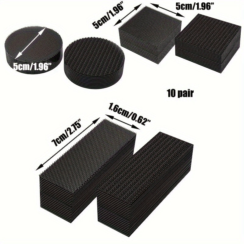 10 Pairs Car Floor Mat Fixing Stickers Anti Slip High Temp Double-Sided Adhesive
