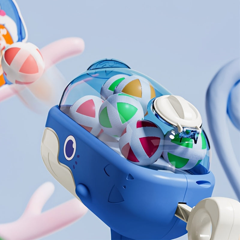 Whale-Shaped Bubble Pop Toy for Kids 3+ Manual Ball Launcher Assorted Colors