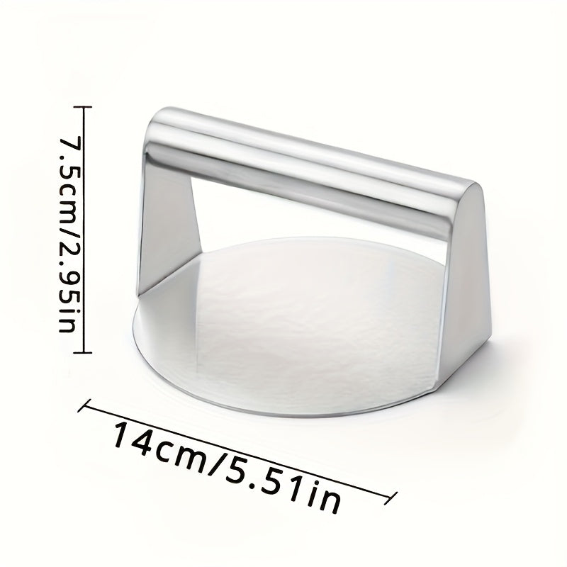 Uyda foydalanish uchun qo'lda po'latdan yasalgan gamburger go'shtini bosish - Dumaloq va kvadrat go'shtli nonni bosish asbobi