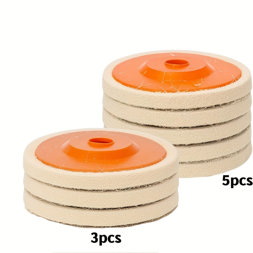 3pcs 10.16cm Metal Aluminum Stainless Steel Polishing Wheels for Jewelry and Crafts