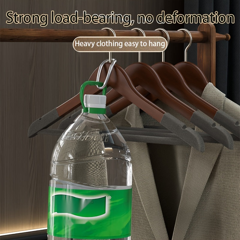 Juego de 10 perchas de madera con felpa y diseño antideslizante para almacenamiento en armario