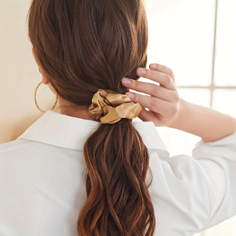 Ayollar va qizlar uchun 12 ta to'liq rangli satinning soch to'plamlari va tassel detallari bilan to'plam