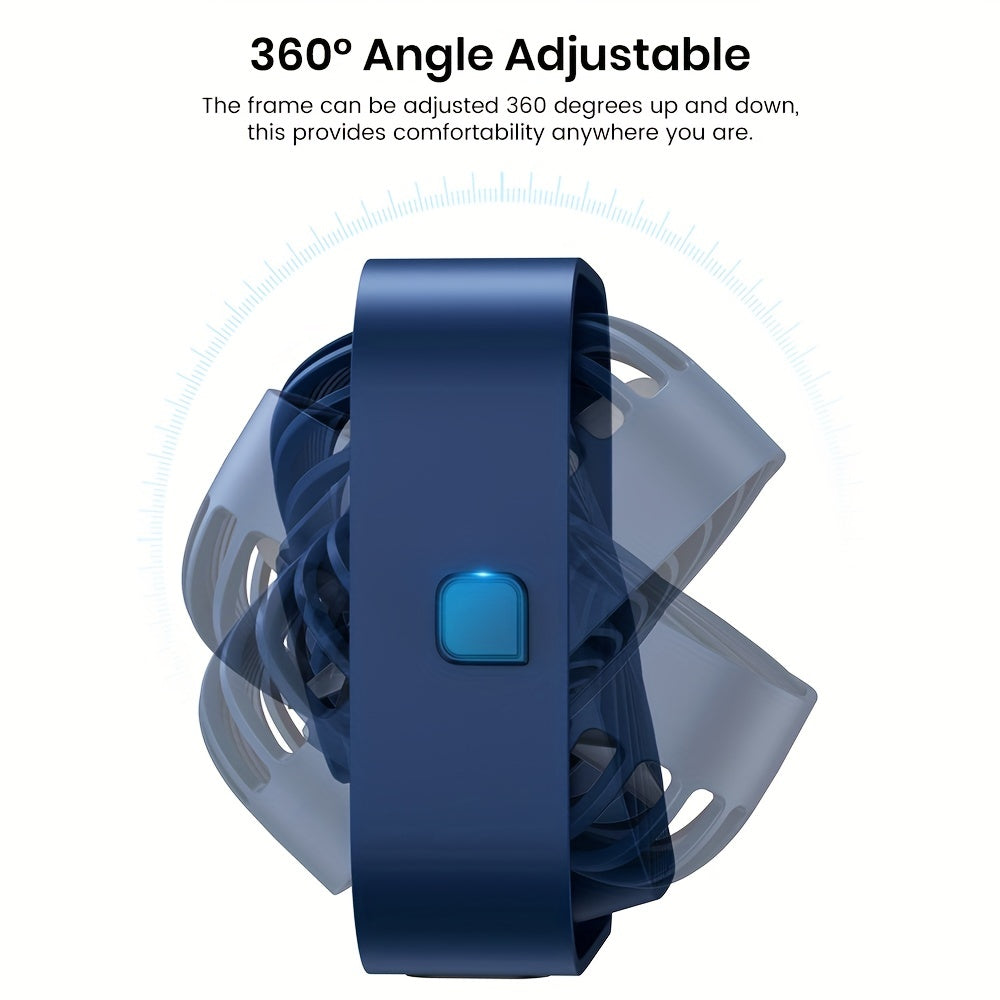 Mini Desk Fan 3 Speeds 10.16cm USB Portable 360° Rotatable Silent Desktop Fan
