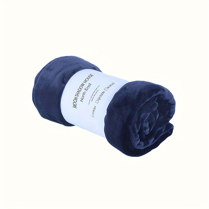 Fleece Blanket for Couch Solid Color 300GSM Soft Fuzzy Cozy All Seasons