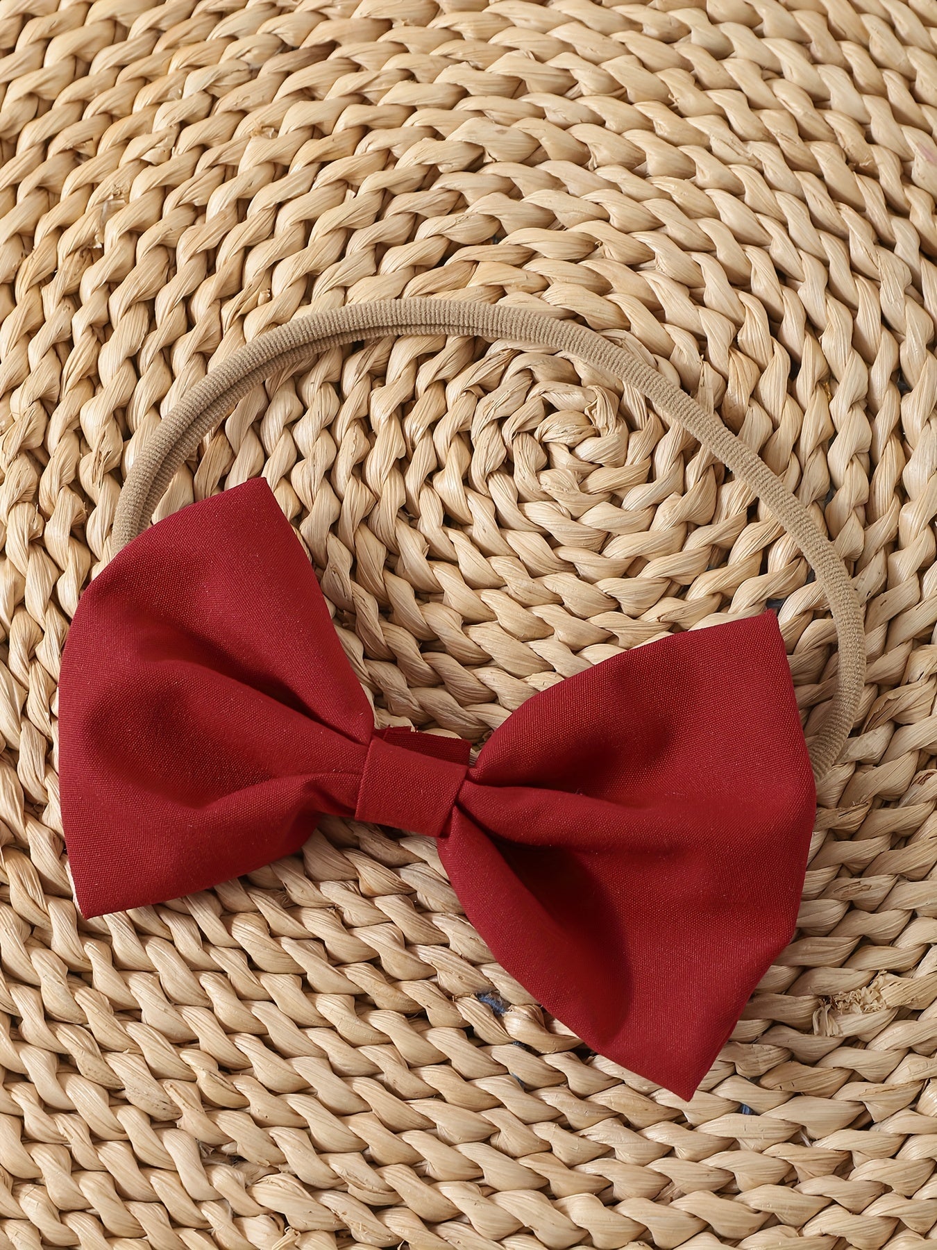 Girls Heart Print Dress Set with Bow, Polyester Knit, Fall Winter, Matching Headband