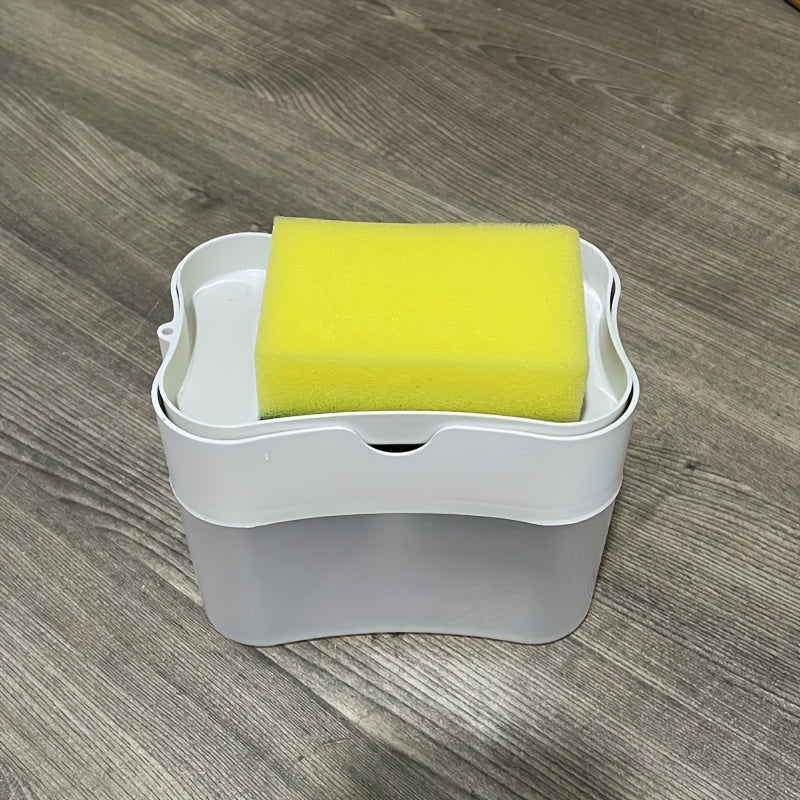 Gray Countertop Organizer with Dish Soap Pump and Sponge Holder