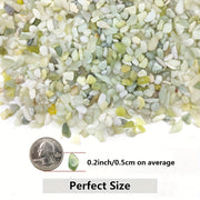 Green Crystal Pebbles for Landscaping Aquarium Gravel Home Decoration 1LB 450g