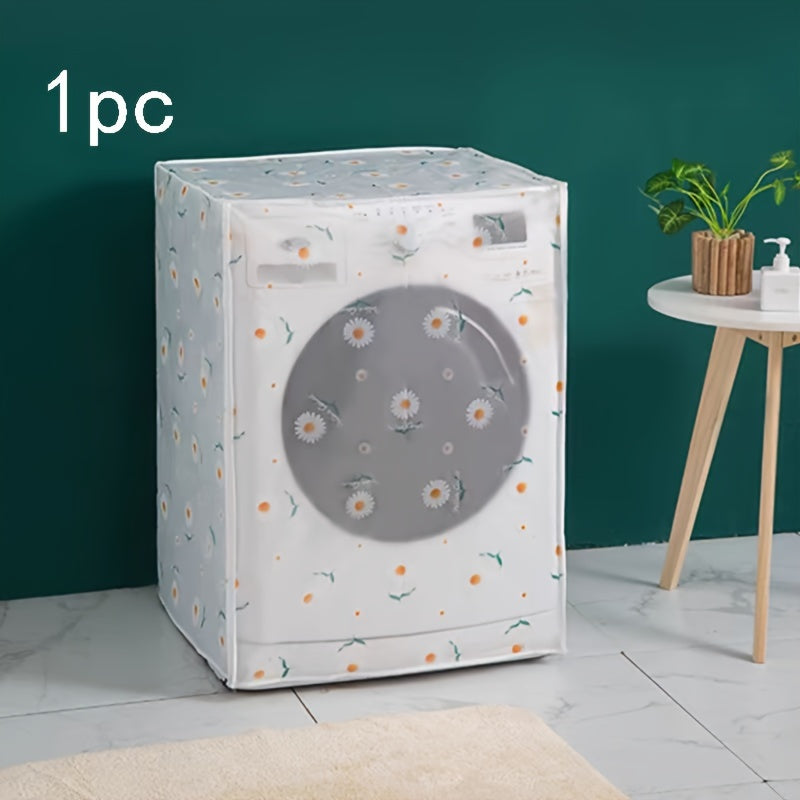 Semi-Transparent Waterproof Sun-Protective Washing Machine Cover for Front Loaders