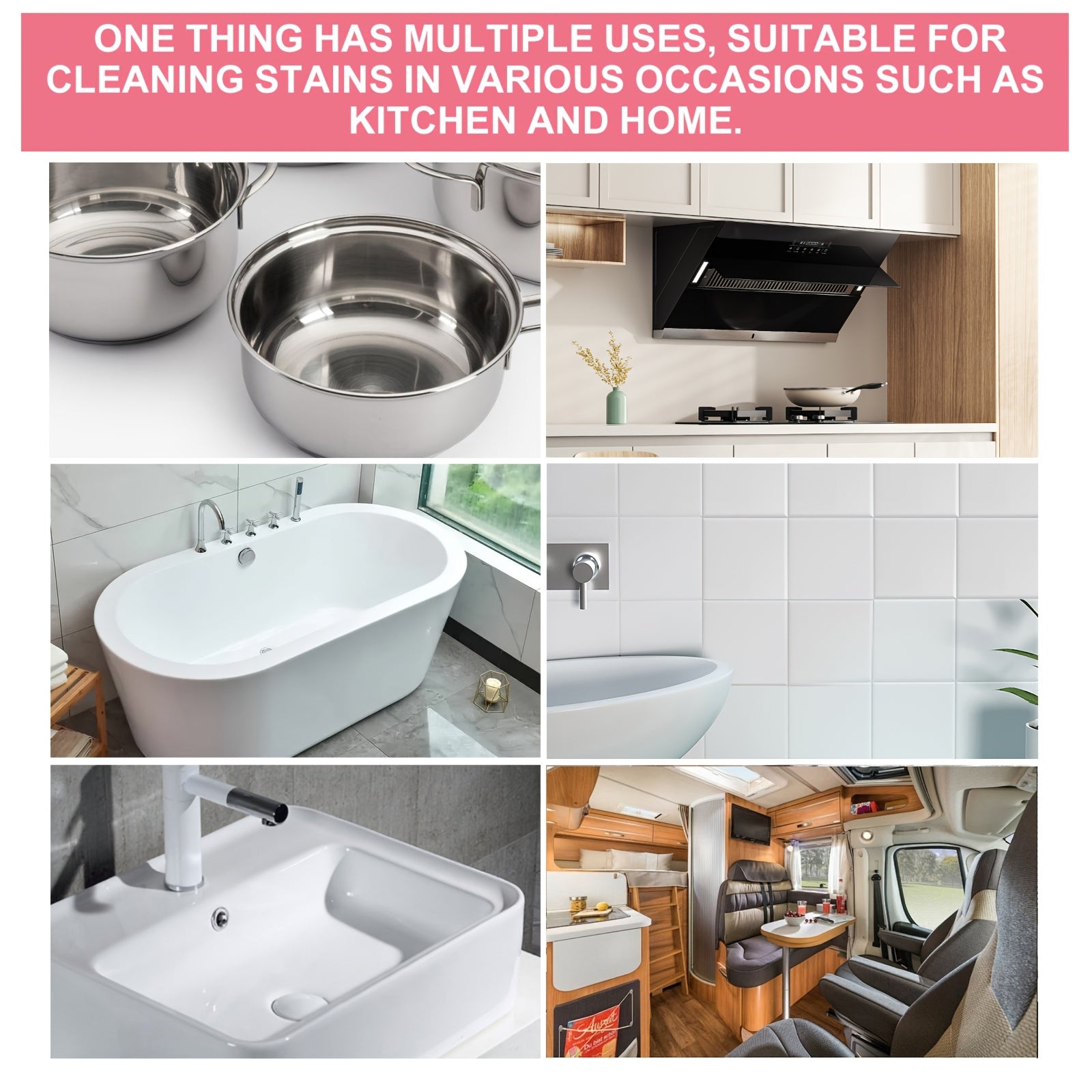 Multi-Functional RV Interior Cleaner for Kitchens and Sinks Rust and Grease Remover