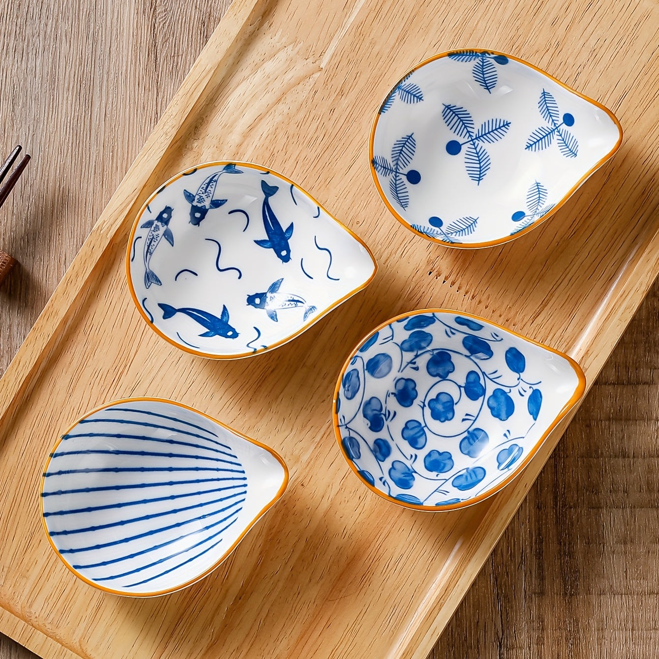 Small Japanese Porcelain Dish for Soy Sauce Vinegar and Seasonings
