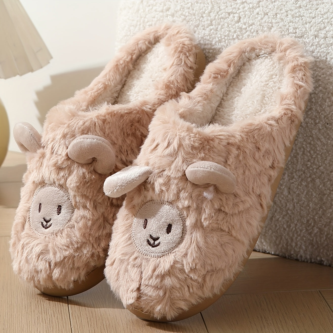 Women's Plush Fleece Slip-On Slippers Non-Slip Indoor Outdoor House Shoes