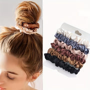 Women Silky Hair Scrunchies Pack of 6 Elastic Hair Ties Hair Accessories