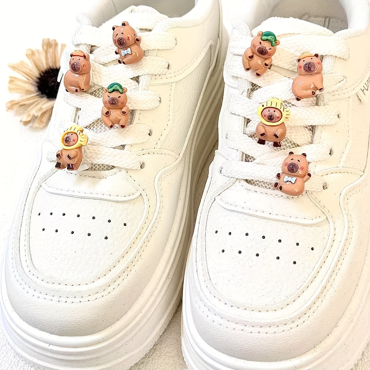 Kids Cartoon Capybara Shoe Lace Charms Set for Sneakers Decorative Buckles